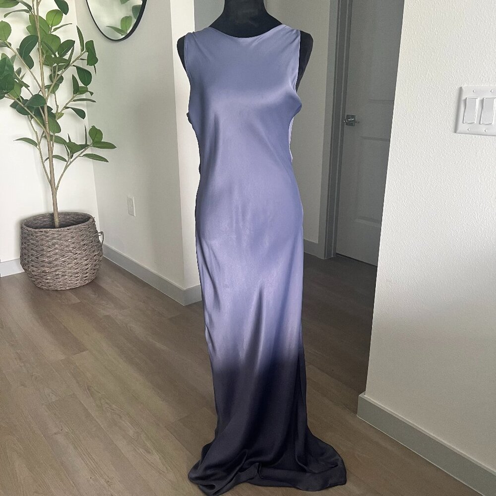 NWT Mango Mgn Womens Gabriela Maxi Dress Gown Blue Sz 10 Wedding Party